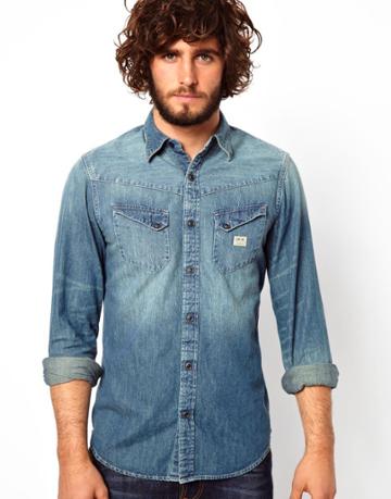 Denim & Supply Ralph Lauren Denim Shirt With Aged Wash