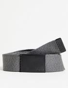 Vans Deppster Ii Webbed Belt In Gray-black