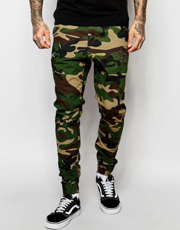 Siksilk Camo Jogger Chinos - Camo
