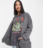 Urban Bliss Tie Waist Detail Knitted Longline Cardigan In Gray