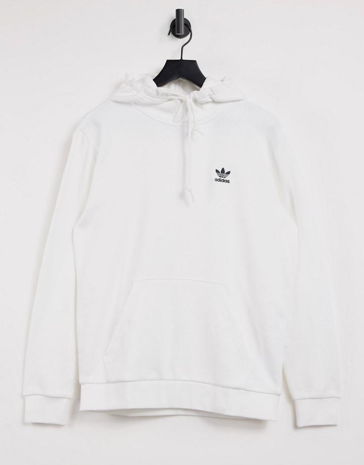 Adidas Originals Essentials Hoodie In White With Small Logo