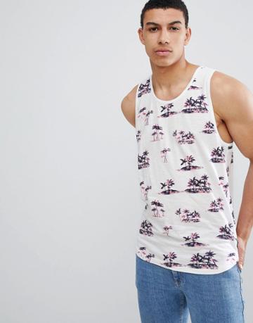 D-struct Flouro Palm Tank - White