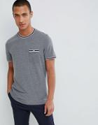 Ted Baker Pique T-shirt In Gray With Polka Dot - Gray