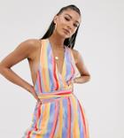Sole East By Onia Exclusive Amelia Romper In Paint Stripe Print - Multi