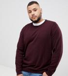 Jack & Jones Essentials Plus Size Knitted Sweater - Red