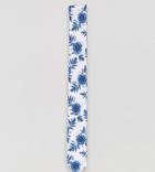 Asos Tall Slim Tie In Navy Floral - White