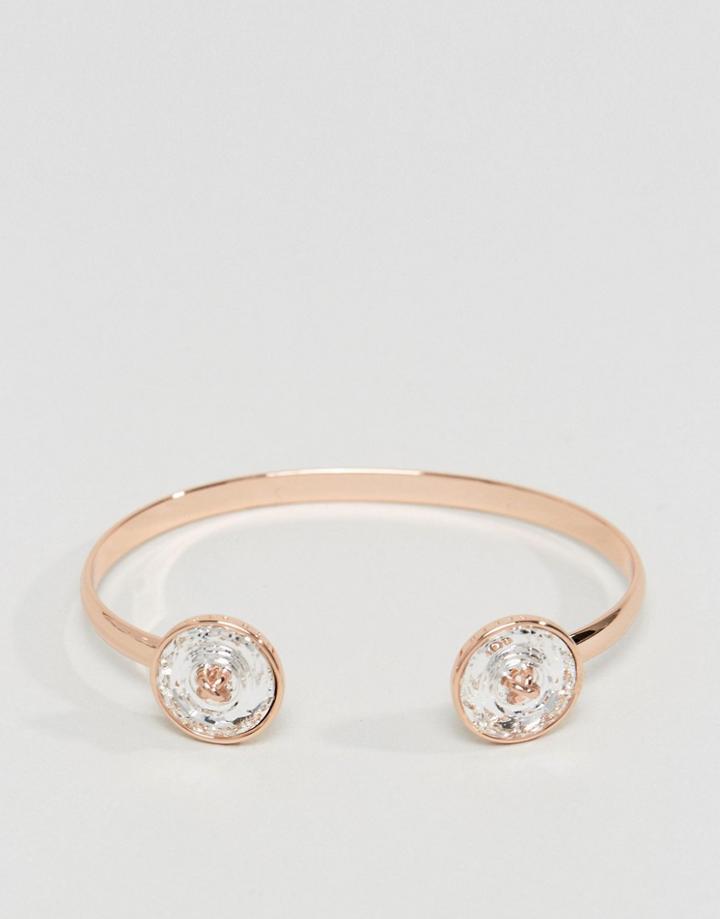 Ted Baker Crystal Double Button Cuff Bracelet - Gold