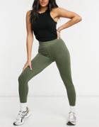 Calvin Klein Performance High Waisted Leggings In Green