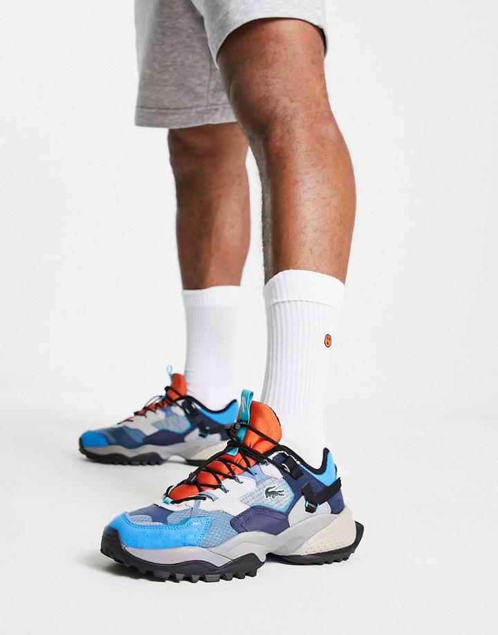 Lacoste L-guard Breaker Chunky Sneakers In Navy/light Blue
