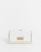 River Island Quilted Cliptop Ladies' Wallet In White