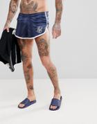 Siksilk Runner Swim Shorts In Navy Stripe - Navy