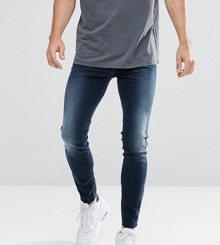 Diesel Stickker Super Skinny Jean 0685w Dark Wash - Navy
