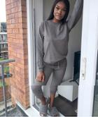 Asos Design Tracksuit Ultimate Sweatshirt / Sweatpants With Tie In Charcoal Heather-grey