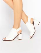 Asos Elinor Sling Back Ankle Boots - White
