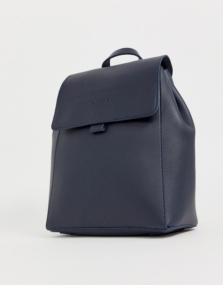 Claudia Canova Unlined Foldover Backpack-blue