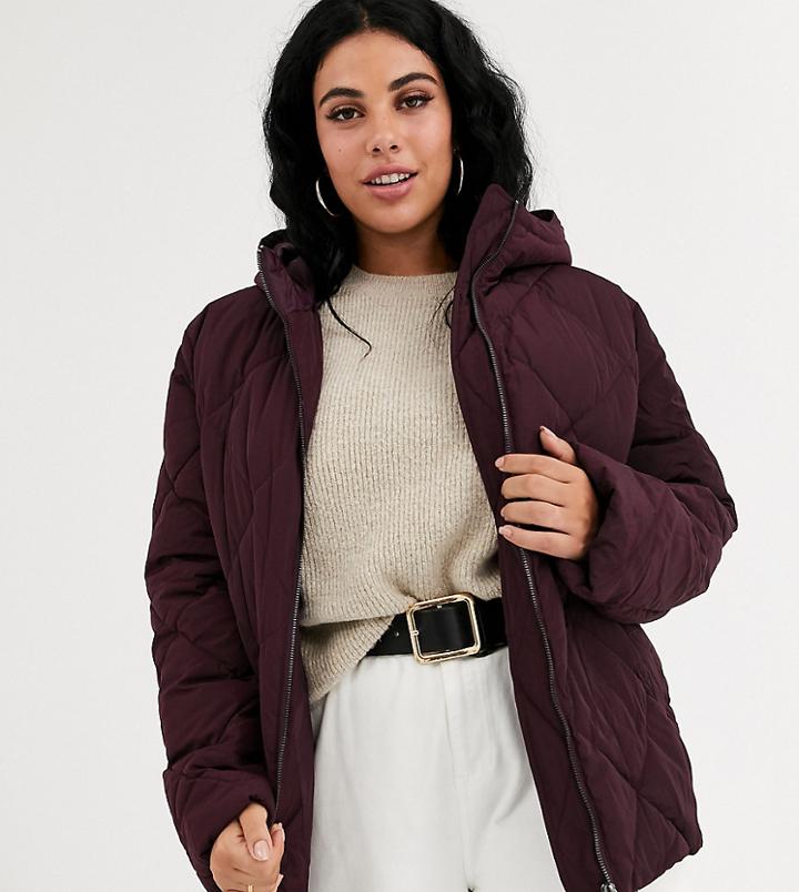 Asos Design Curve Ultimate Puffer-purple