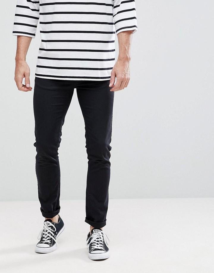 Love Moschino Skinny Fit Jeans In Black With Badge Logo