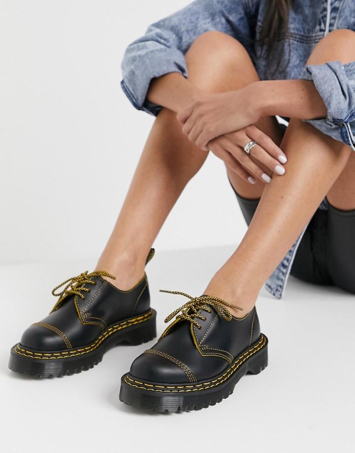Dr Martens 1461 Bex Double Stitch Shoes In Black
