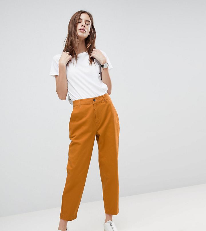 Asos Mom Chinos In Ochre - Orange