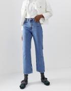 Weekday Row Slim Straight Jeans In Sky Blue - Blue