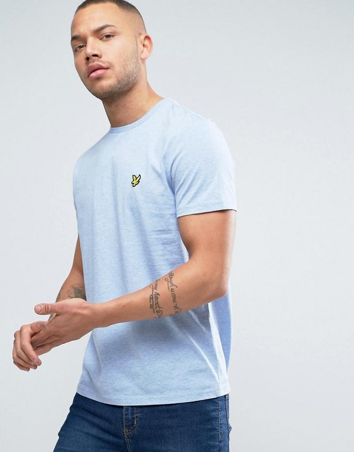 Lyle & Scott Eagle Logo T-shirt Regular Fit In Light Blue Marl - Blue