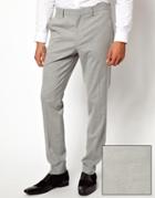 Asos Skinny Fit Suit Pants In Gray