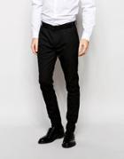 Asos Super Skinny Trousers With 5 Pockets In Black - Black