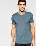 Asos Muscle T-shirt With Crew Neck In Dark Blue Marl - Dark Slate Marl