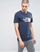The North Face Easy T-shirt Large Logo In Navy - Navy