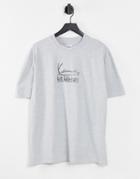 Karl Kani Signature T-shirt In Ash Gray-grey