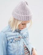 Asos Fluffy Knit Beanie - Pink