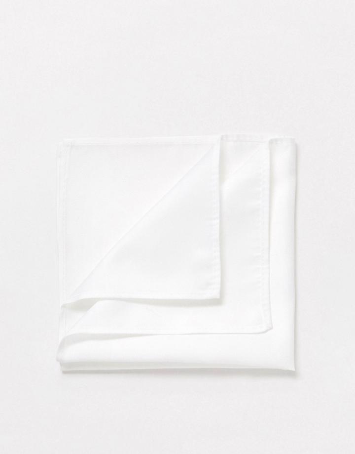 Asos Design Pocket Square In White