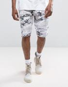 Mennace Drop Crotch Shorts In Desert Camo Print - Multi