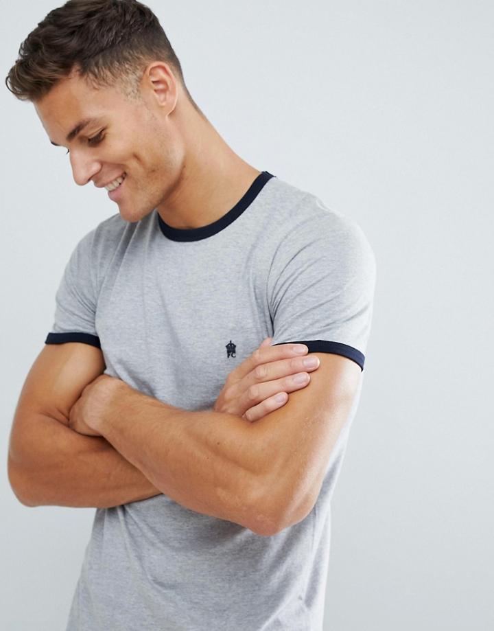 French Connection Ringer T-shirt-gray