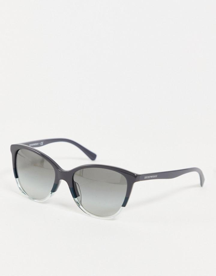 Emporio Armani Color Block Frame Sunglasses-grey
