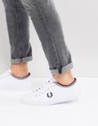Fred Perry Kendrick Canvas Sneakers In White - White