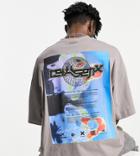 Collusion Oversized T-shirt With Print In Gray