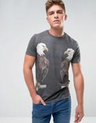 Threadbare Printed Eagle T-shirt - Gray