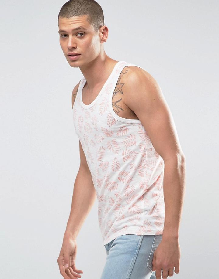 Threadbare Printed Tank - Orange