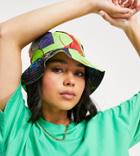 Collusion Bucket Hat In Neon Photographic Print-green