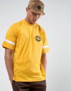 Brixton Raglan T-shirt With Small Logo - Yellow
