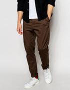 Asos Tapered Chinos In Brown - Turkish Coffee