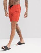 Armani Exchange All Over Logo Swim Shorts In Orange - Orange