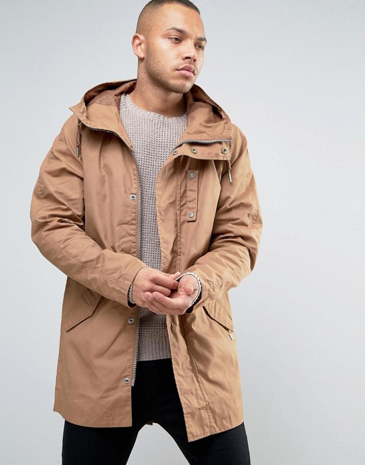 Esprit Parka With Military Details - Beige