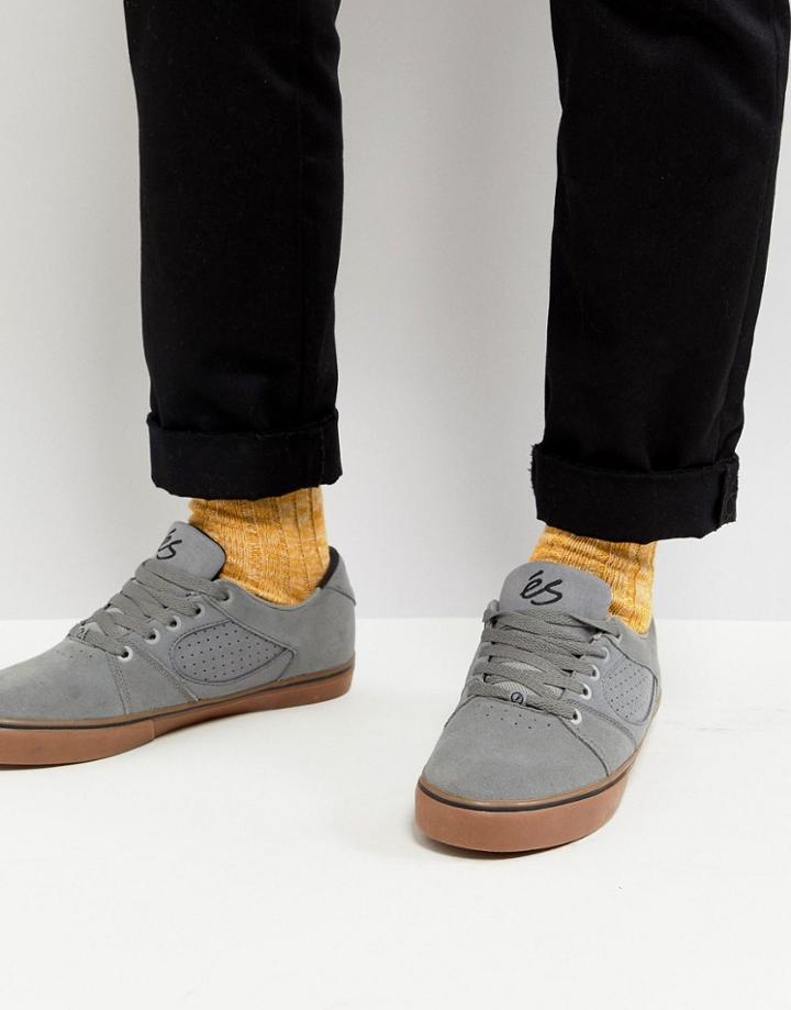 Es Skateboarding Square Three Sneaker In Gray - Gray