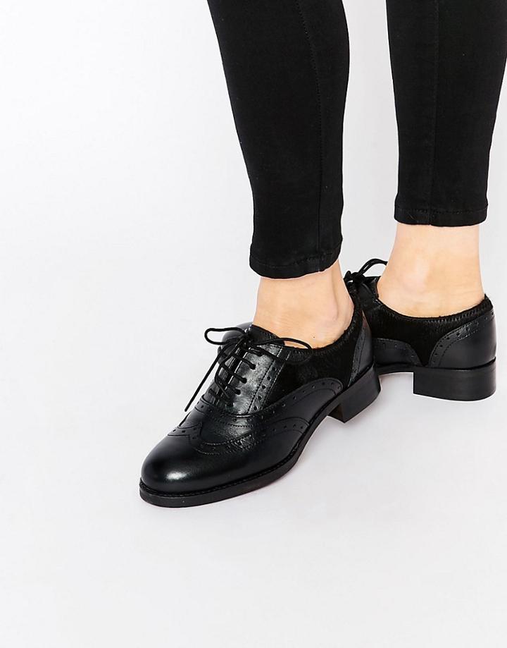 Ravel Leather Brogues - Black