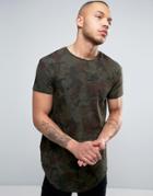 Illusive London Camo T-shirt In Muscle Fit - Green