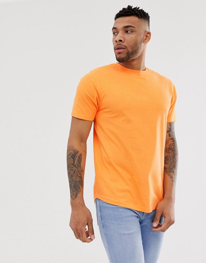 Soul Star T-shirt In Neon Orange