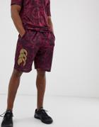 Canterbury Vapodri Short In Burgundy Baroque Print - Red