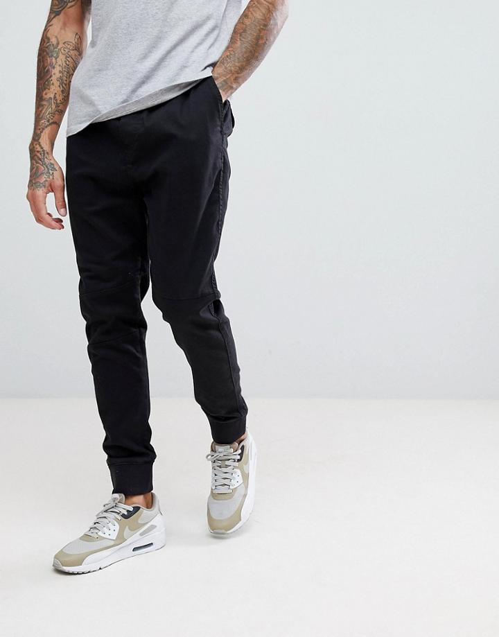 Bershka Slim Fit Jogger In Black - Black